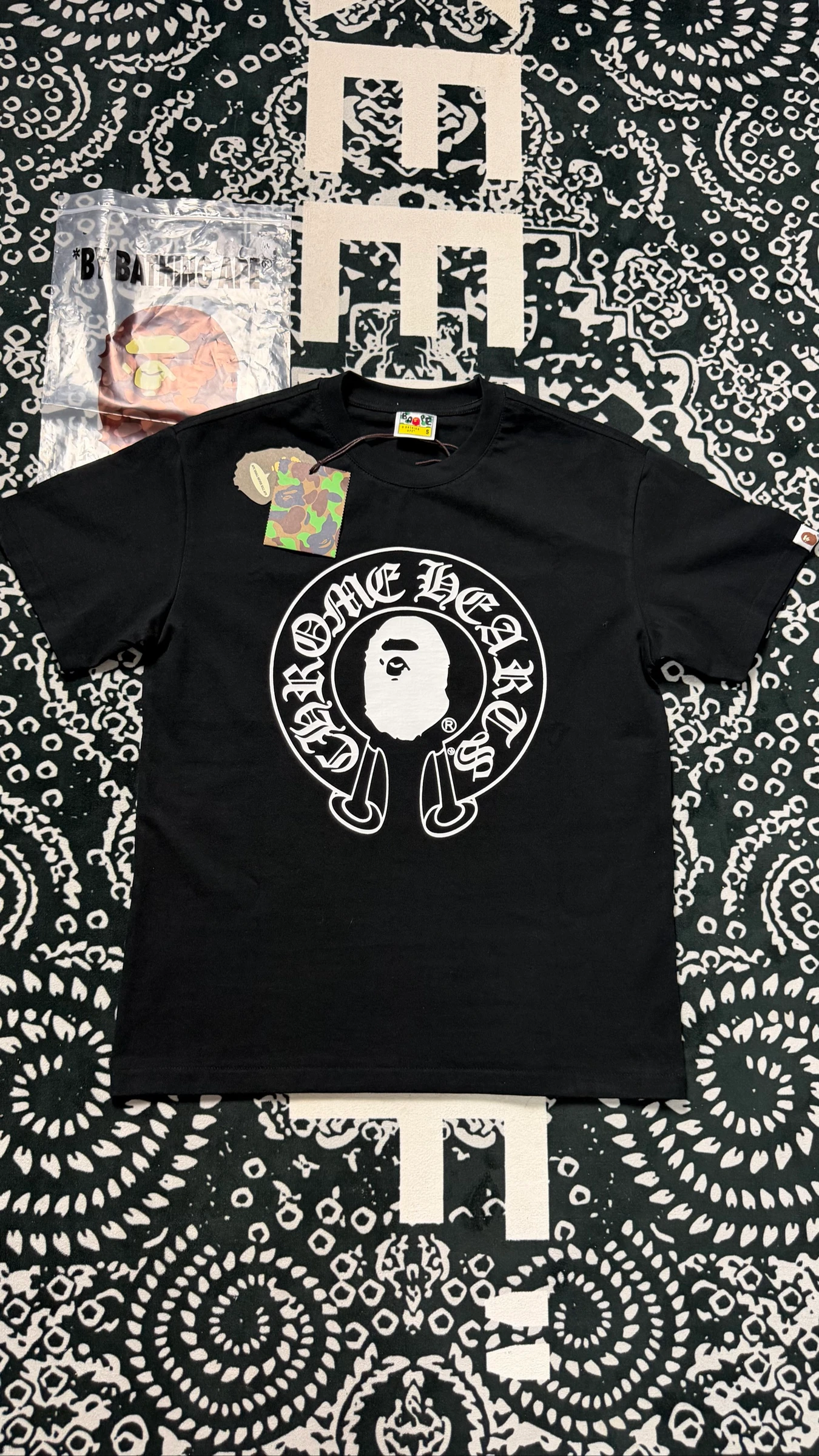 Camiseta bape x chrome hearts (size S)